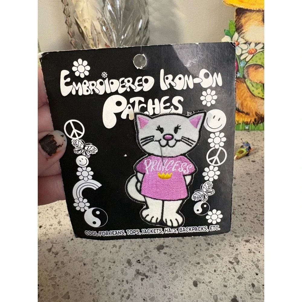 VTG Cute Cat Princess Embroidered Iron On‎ Patch for clothes & Accessories